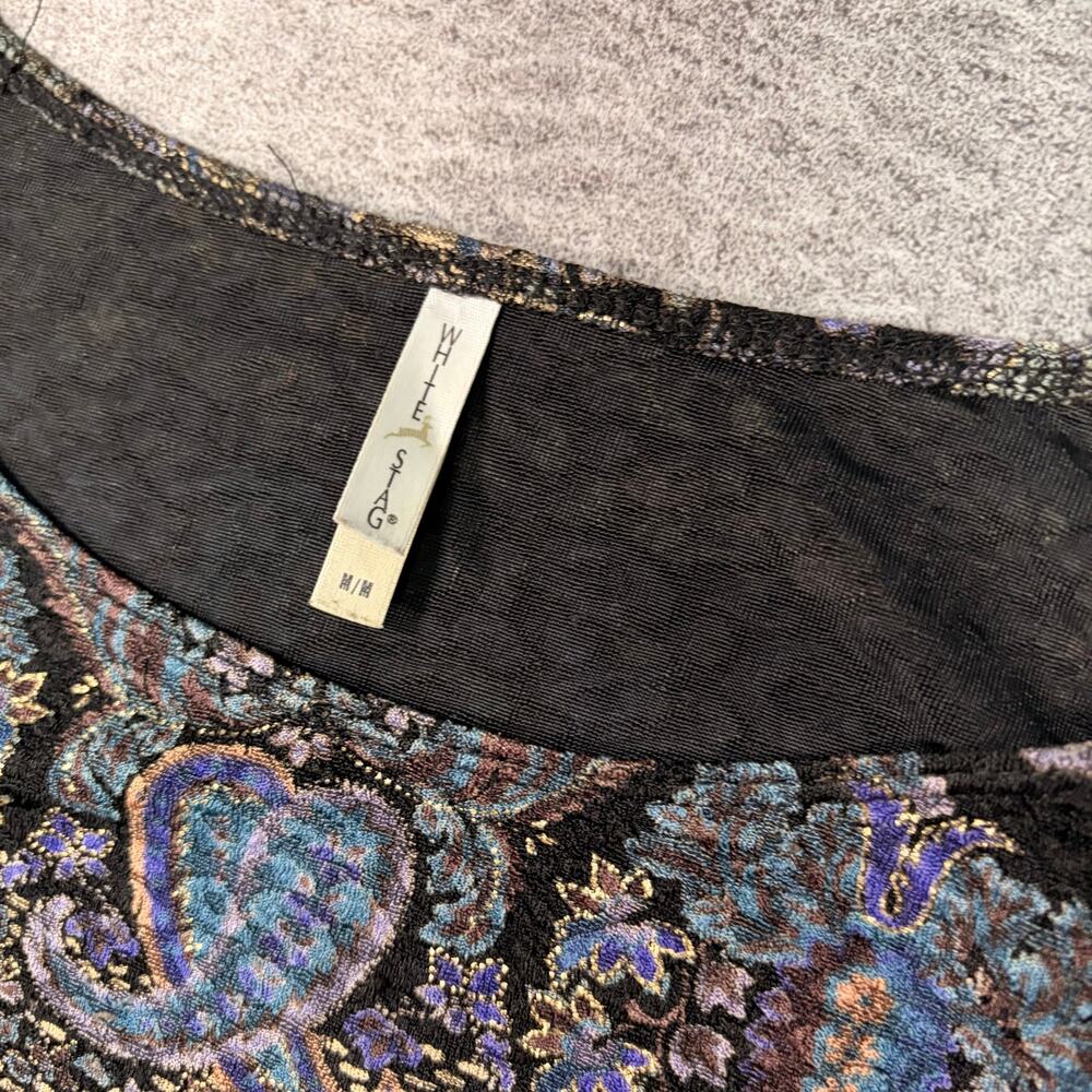 Vintage White Stag Sleeveless Paisley Top - Picture 3 of 5